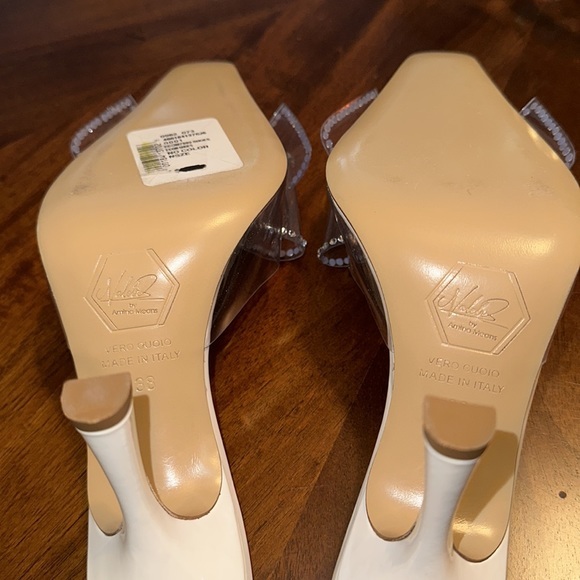 NWT‼️ NALEBE Dimante Mule in PVC Crystal Bow clear heels! Exquisite! - Picture 11 of 15
